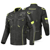 R-TECH KNIGHT RIDER Moto Longa Casacos Preto Antracite Amarelo - Imagem dupla de Casacos
